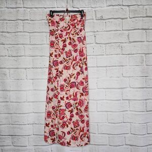 Sincerely Jules Womens Pink Halter Neck Floral Sleeveless Maxi Dress Size Medium